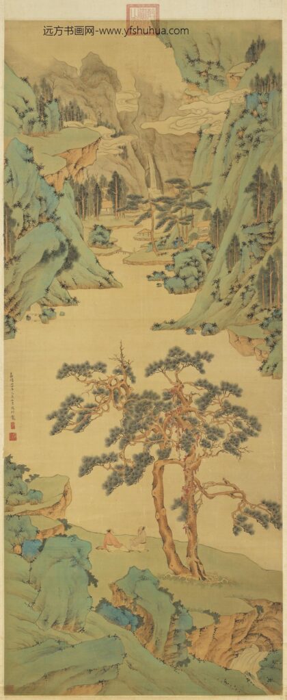 明文征明松阴高隐轴.jpg