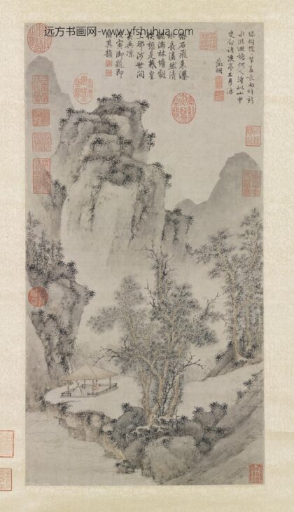 明文征明溪亭客话轴.jpg