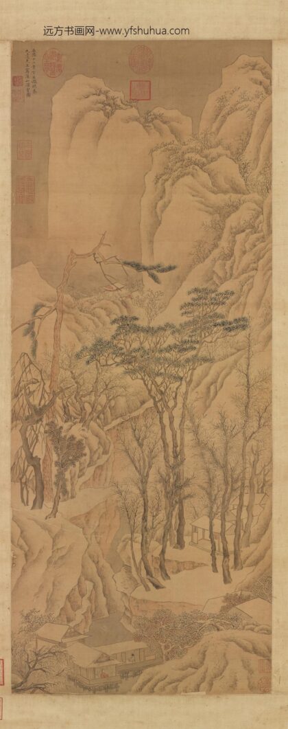 明文征明溪山深雪轴.jpg