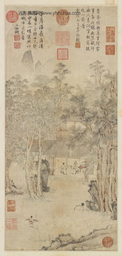 明文征明琴鹤图轴.jpg
