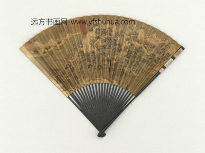 明文征明画万山积雪成扇 1.jpg