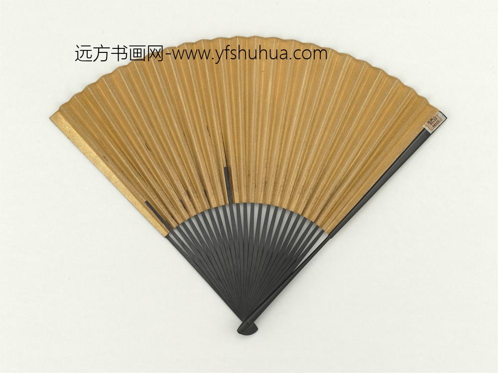 明文征明画万山积雪成扇