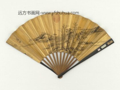 明文征明画平山茅屋成扇 1.jpg