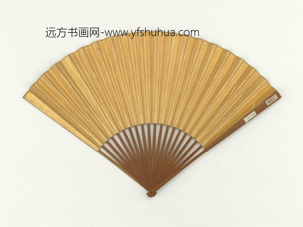 明文征明画松林古寺成扇