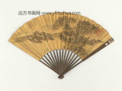 明文征明画深山幽径成扇 1.jpg