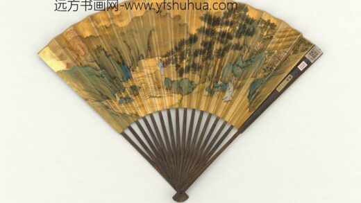 明文征明画采芝成扇 1.jpg