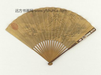 明文征明画雪山茆店成扇 1.jpg