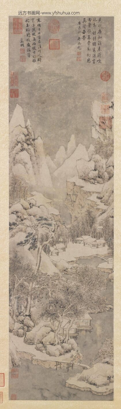 明文征明画雪景轴.jpg