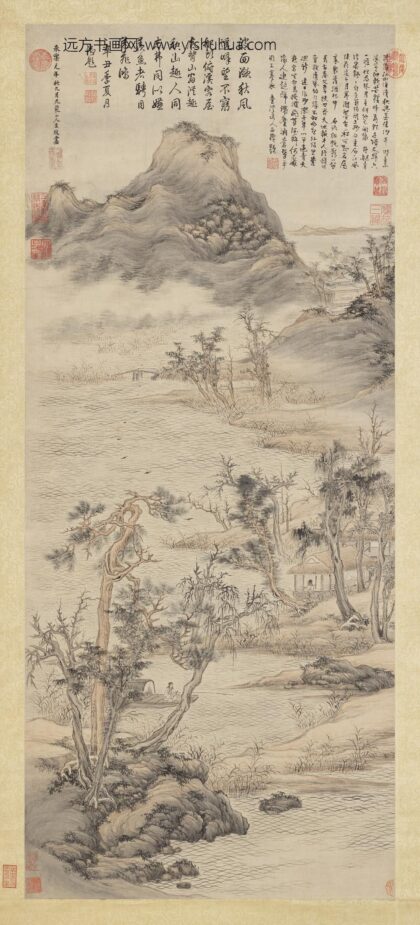 明王绂秋江泛艇轴.jpg