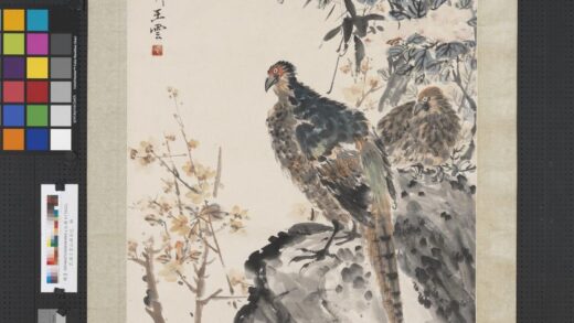 民国王云山鸡茶花轴.jpg