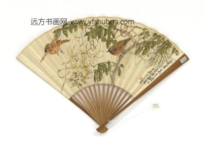 民国王震花鸟金城花卉成扇 1.jpg