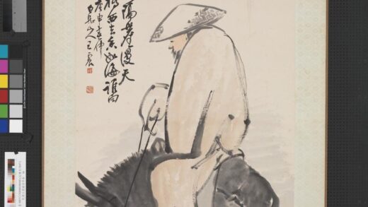 民国王震驴背寻春轴.jpg