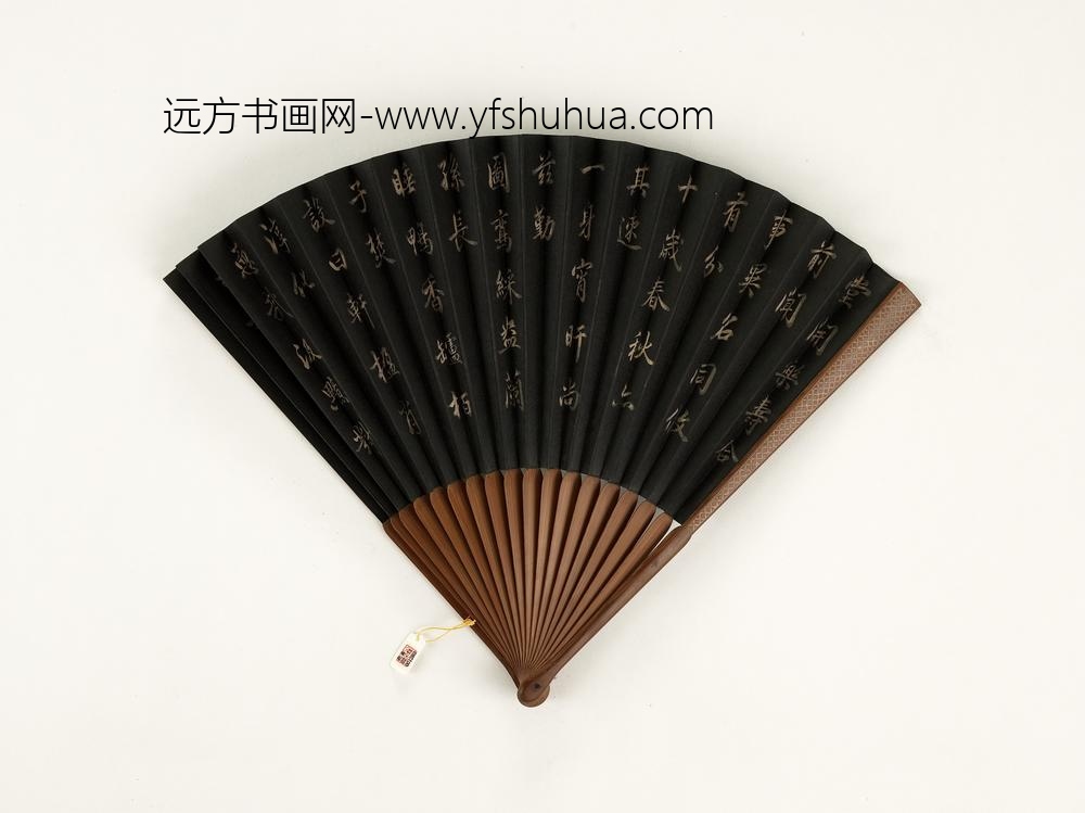 清人书乾隆御制新正乐寿堂汪承霈画花卉成扇-