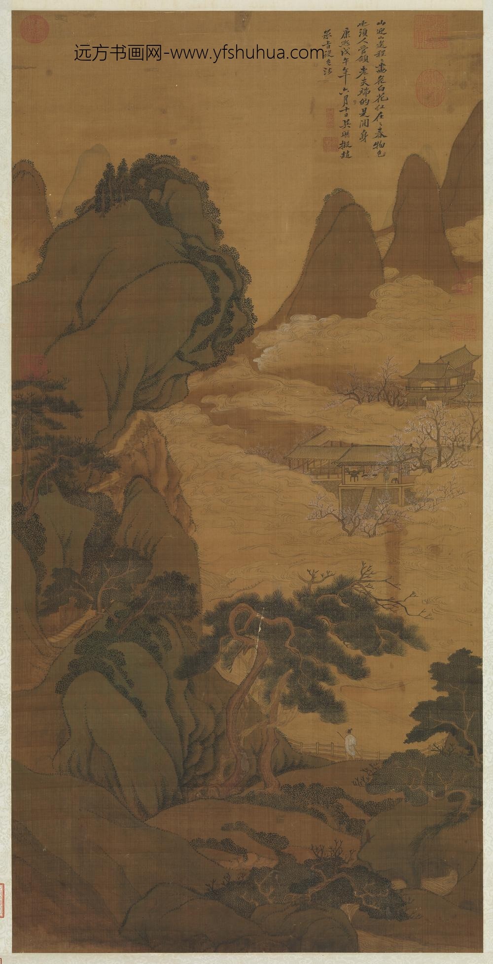 清吴历梅花山馆轴