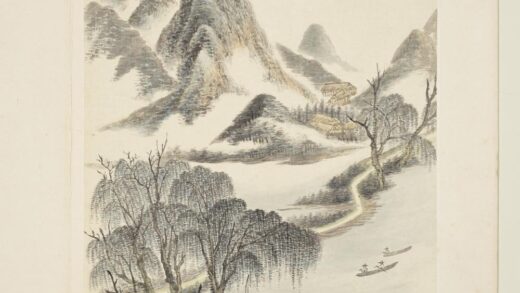 清吴历橅宋元人山水册仿赵令穰山水.jpg