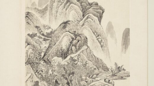 清吴历橅宋元人山水册峦峰连延.jpg