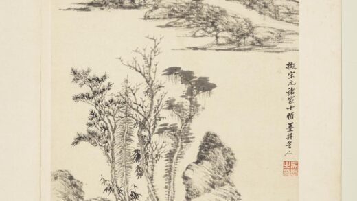 清吴历橅宋元人山水册巨矶临江.jpg