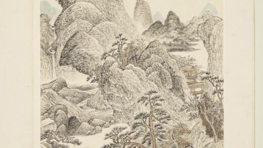 清吴历橅宋元人山水册群峰回环.jpg