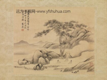 清吴大澄山水二帧轴清吴大澄山水二帧轴.jpg