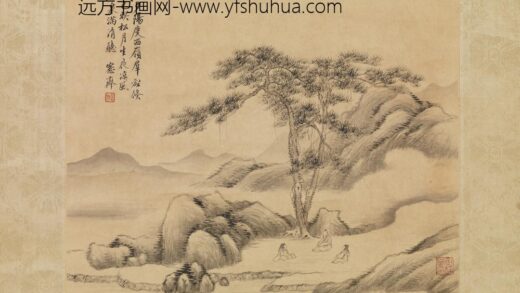 清吴大澄山水二帧轴清吴大澄山水二帧轴.jpg