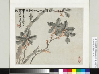 清吴熙载花卉册桂花.jpg