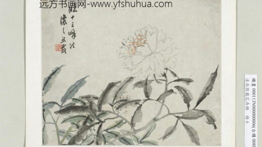 清吴熙载花卉册芍药.jpg
