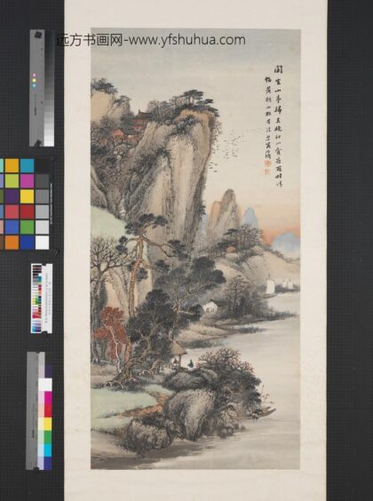 清吴石僊秋山看雨晴轴.jpg