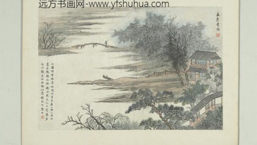 清吴谷祥临耕烟山水册万卷书楼.jpg