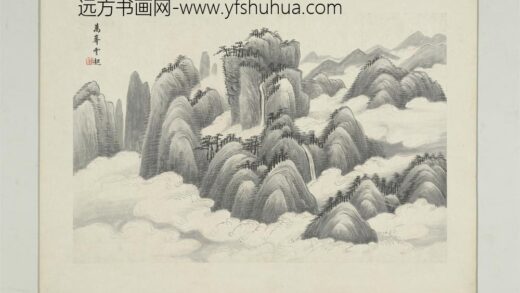 清吴谷祥临耕烟山水册万峰云起.jpg