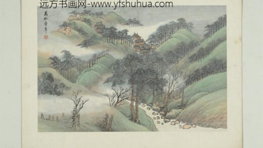 清吴谷祥临耕烟山水册万松迭翠.jpg