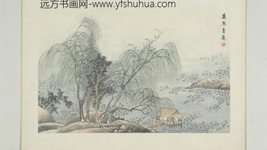 清吴谷祥临耕烟山水册万点青莲.jpg