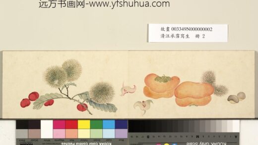 清汪承霈写生册画菱角等三蔬果.jpg