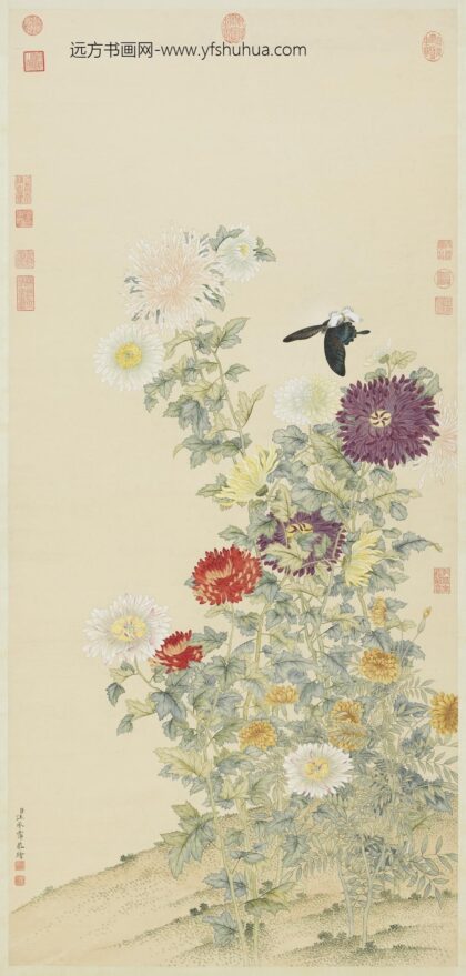 清汪承霈画菊轴.jpg