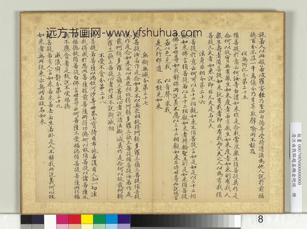 清汪由敦临赵孟俯金刚经册