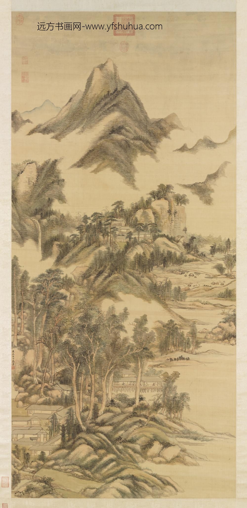 清王原祁云山无尽图轴