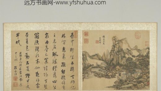 清王原祁仿古山水册松林茅屋.jpg