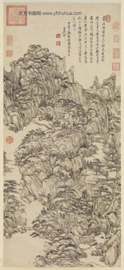 清王原祁仿王蒙笔意轴.jpg