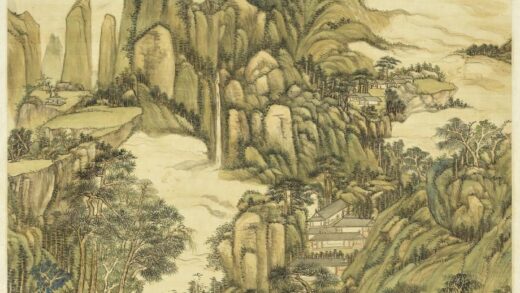 清王原祁仿赵孟俯仙山楼阁轴.jpg