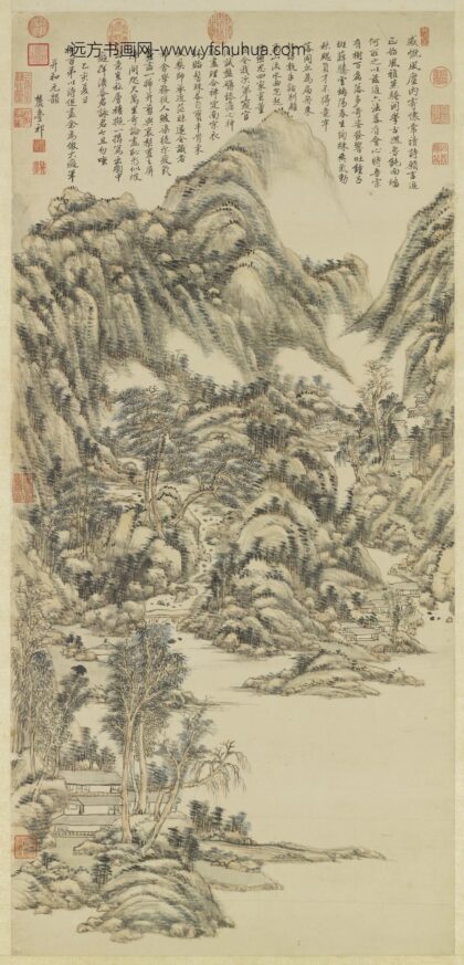 清王原祁仿黄公望山水轴.jpg