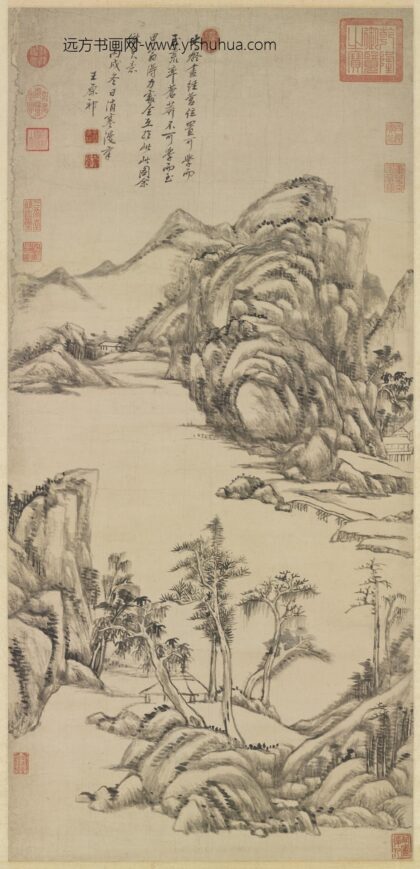 清王原祁仿黄公望山水轴.jpg