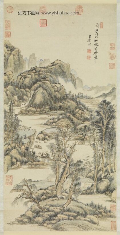 清王原祁仿黄公望山水轴.jpg