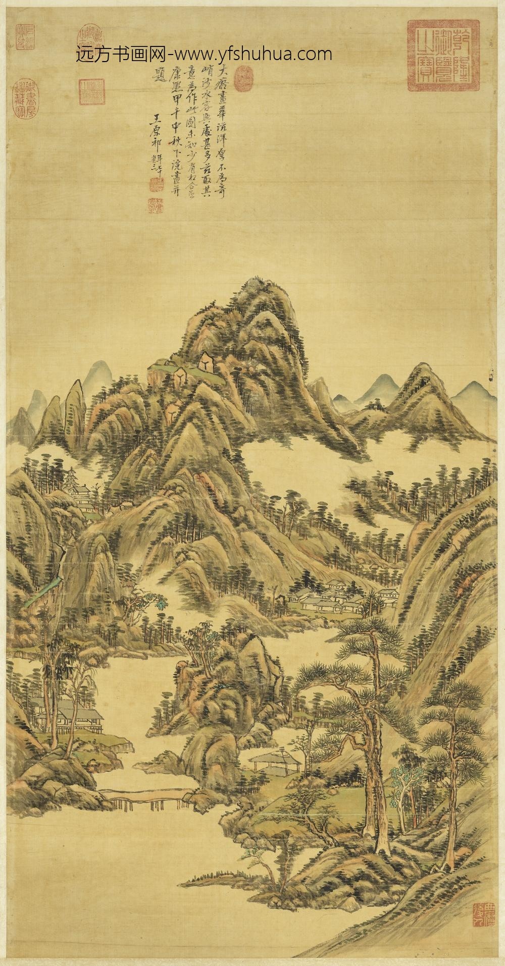 清王原祁仿黄公望笔意轴