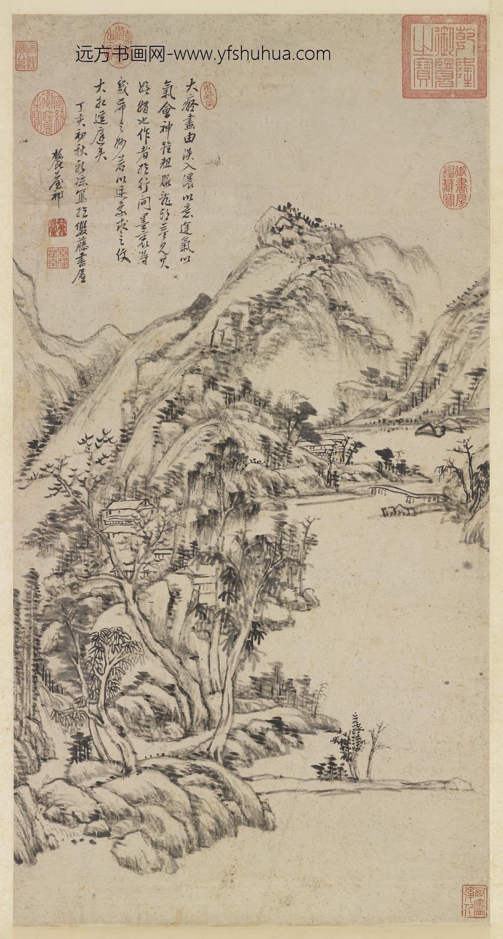 清王原祁仿黄公望笔意轴