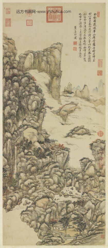 清王原祁华山秋色轴.jpg