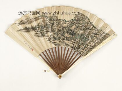 清王原祁山水成扇 1.jpg