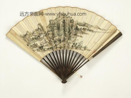 清王原祁山水成扇 1.jpg