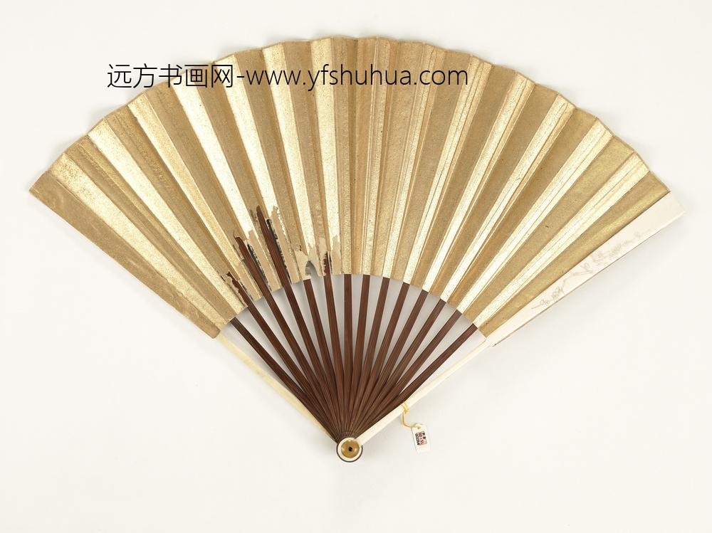 清王原祁山水成扇-