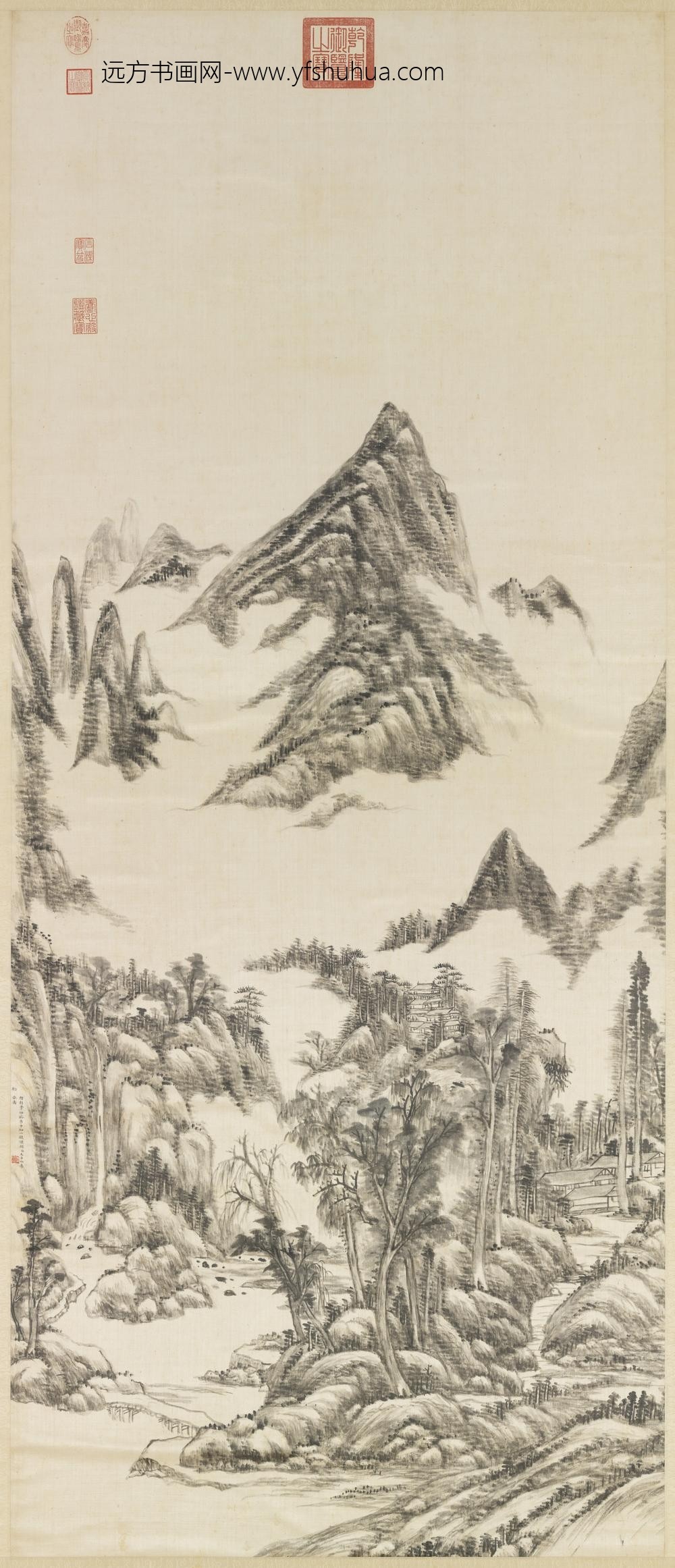 清王原祁山水轴