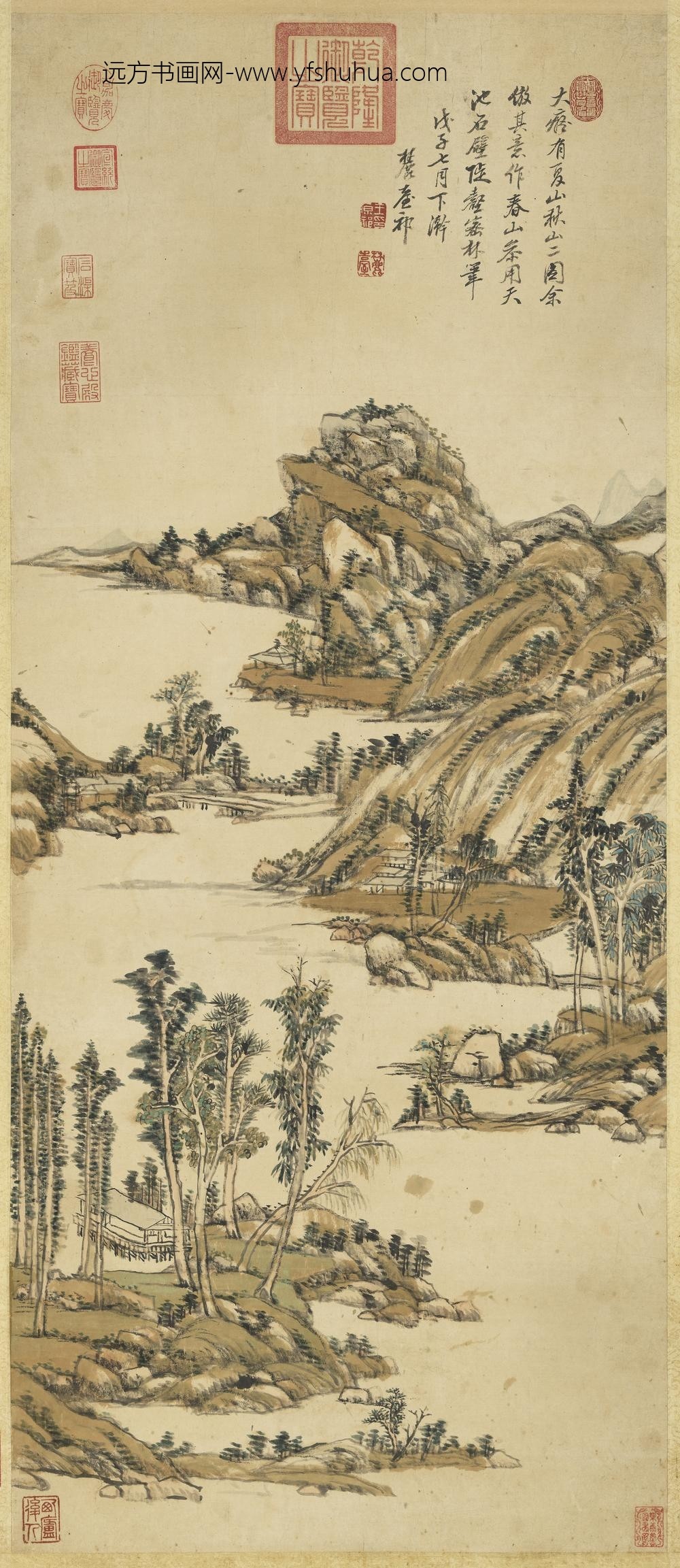 清王原祁春山图轴
