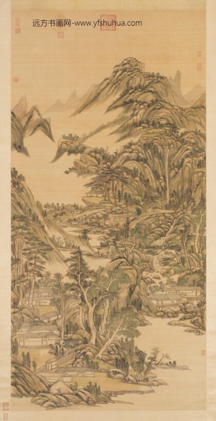 清王原祁松亭山色轴.jpg